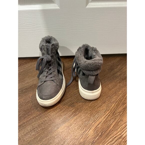 Marc Fisher Fellow Faux Fur High-top Sneakers Size 6.5 - Picture 4 of 9